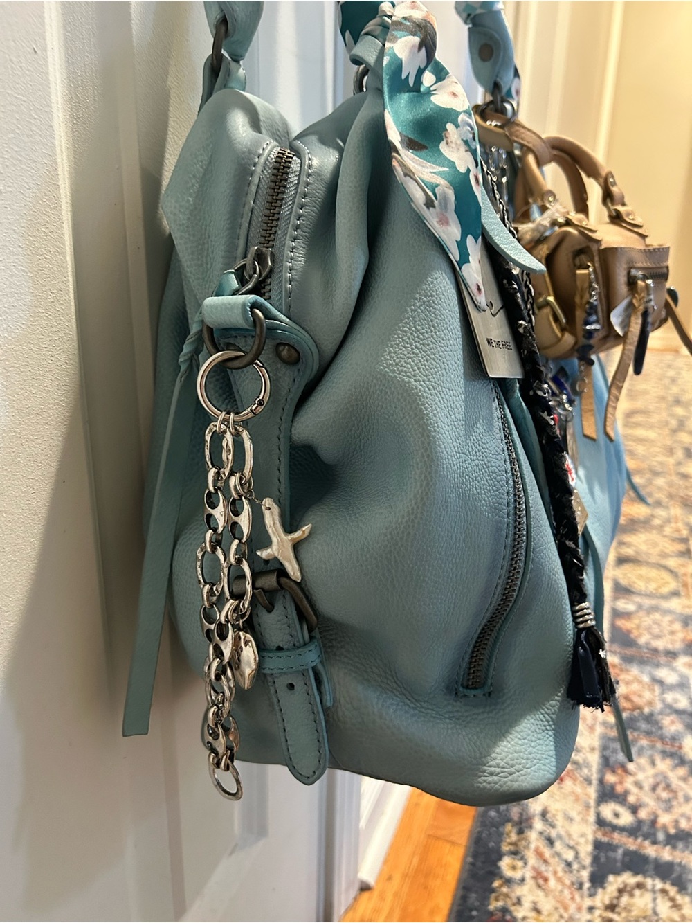 LIKE NEW We The Free Emerson Tote Washed Sail-Micro Emerson-Charms & Scarves - Picture 5 of 16